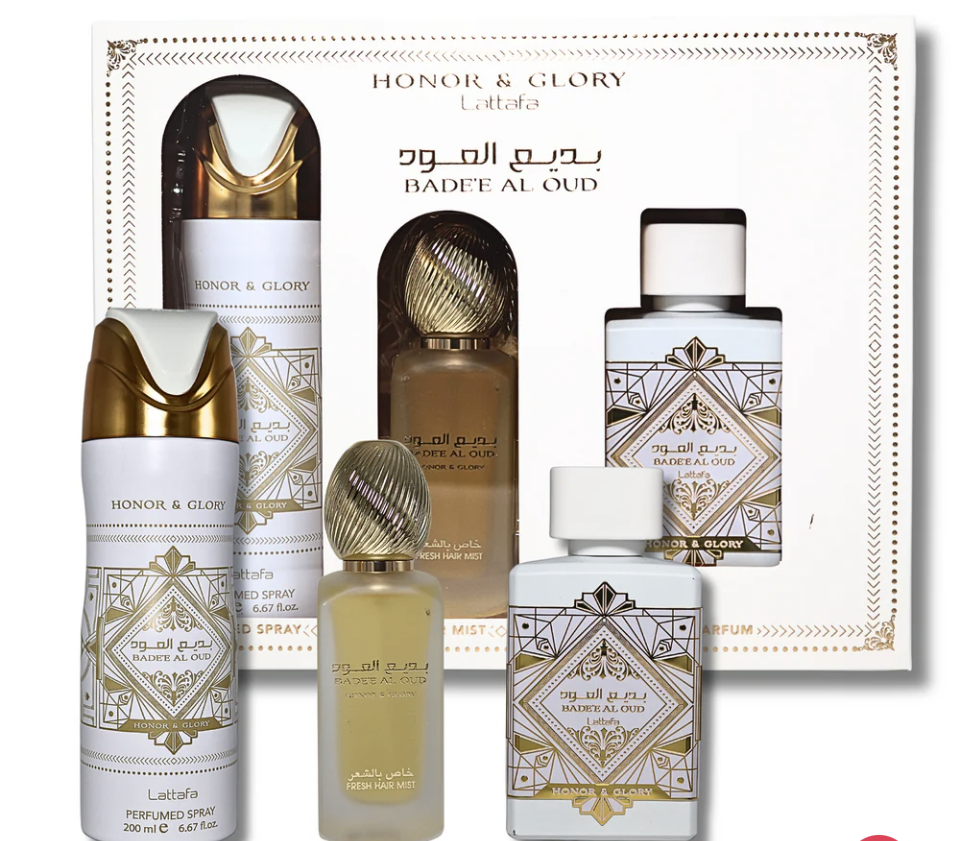 Lattafa Unisex Bade'e Al Oud Honor & Glory Gift Set Fragrances