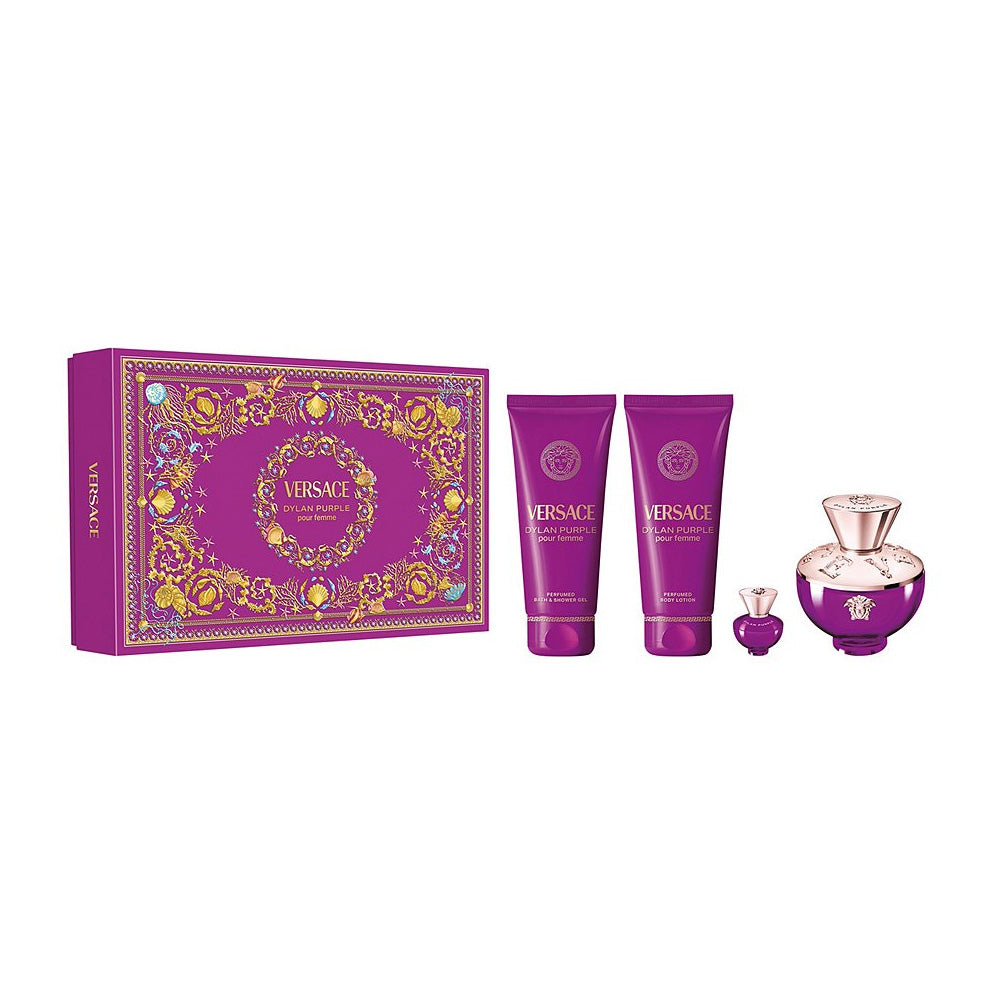 Versace Dylan Purple Eau De Parfum Spray Gift Set 4-Pc