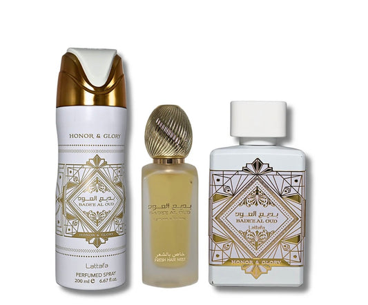 Lattafa Unisex Bade'e Al Oud Honor & Glory Gift Set Fragrances