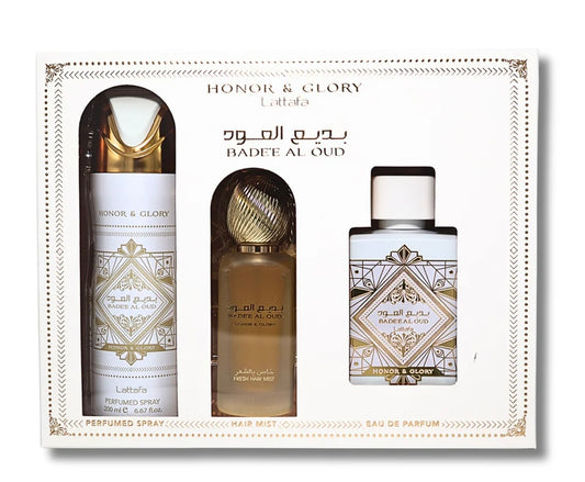 Lattafa Unisex Bade'e Al Oud Honor & Glory Gift Set Fragrances